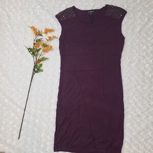 Express plum color size medium studded dress